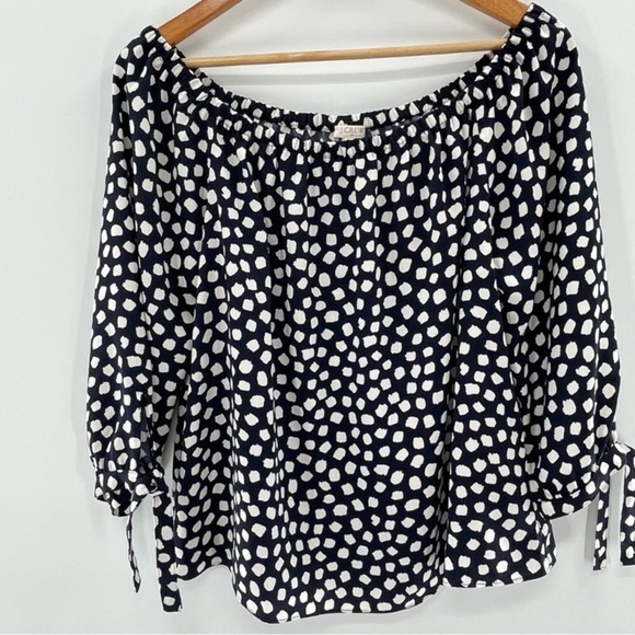 J. CREW Print Off Shoulder Top - Picture 8 of 11